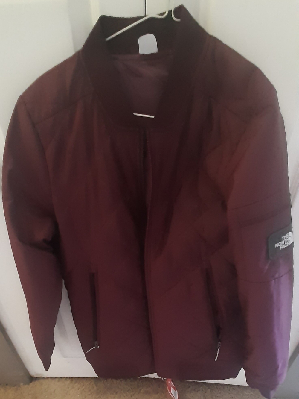The North Face Women's Quilted Bomber Jacket — Burgundy